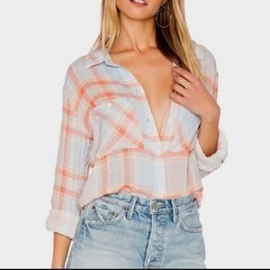 Sanctuary Nina Plaid Boyfriend Button Down